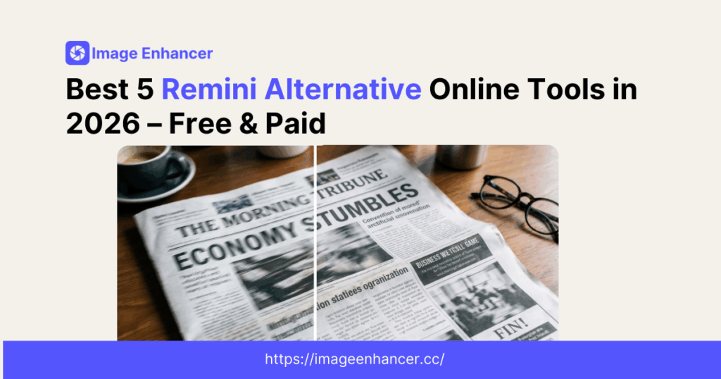 Best 5 Remini Alternative Online Tools in 2026 – Free & Paid