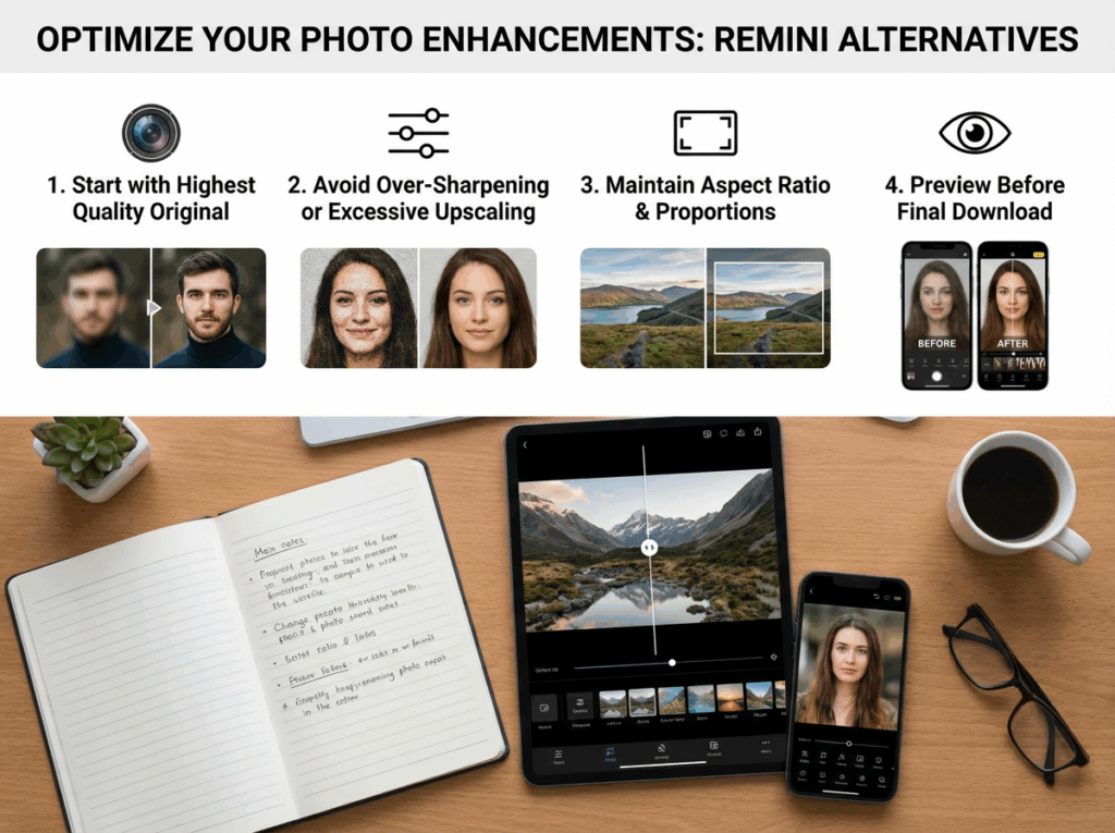 Tips for Achieving the Best Results with Remini Alternatives
